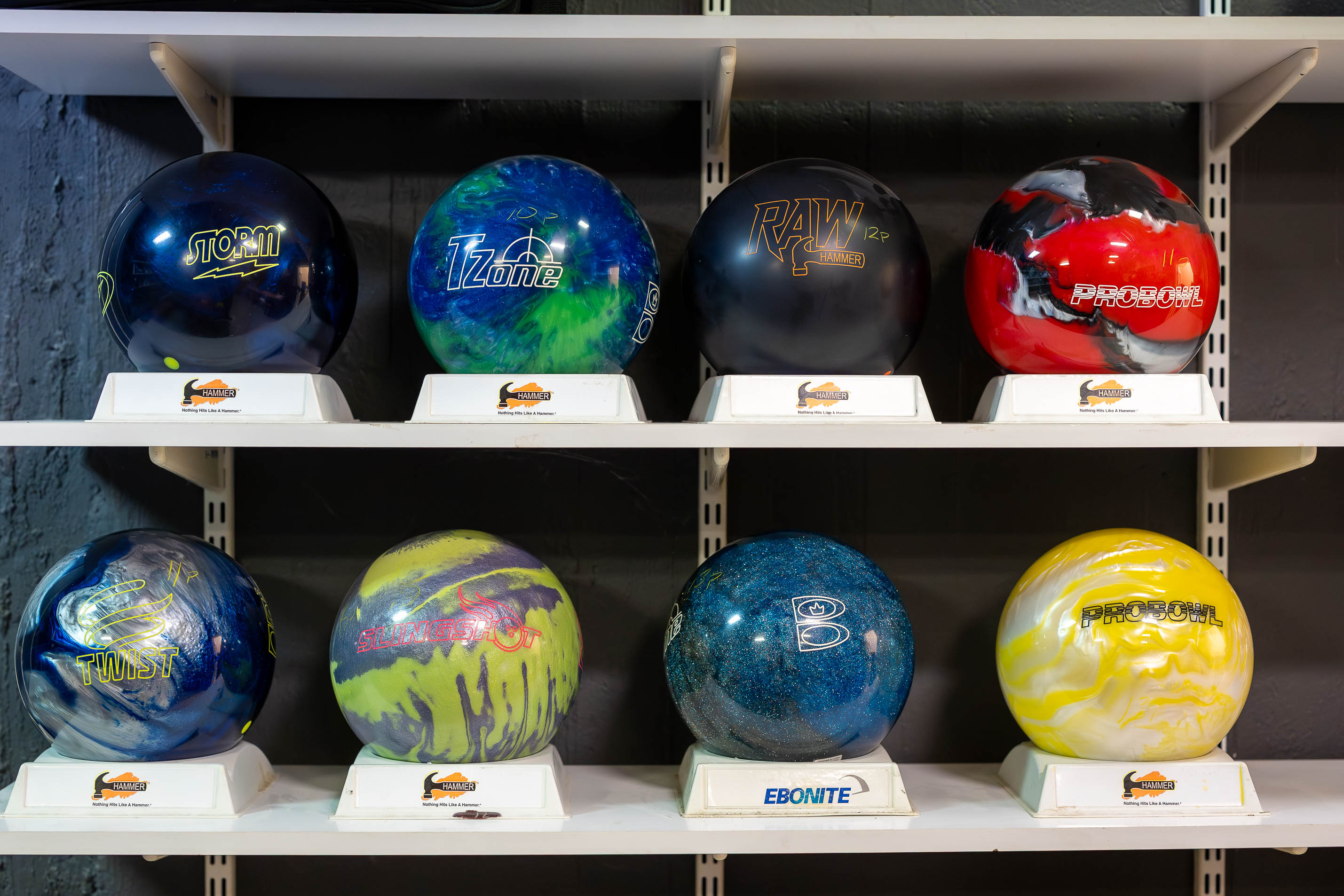 Bowlingklot på display